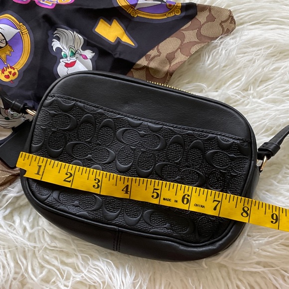 Coach Black Crossbody Bag with Gold Logo & Bad Girls Club Scarf - Picture 2 of 4